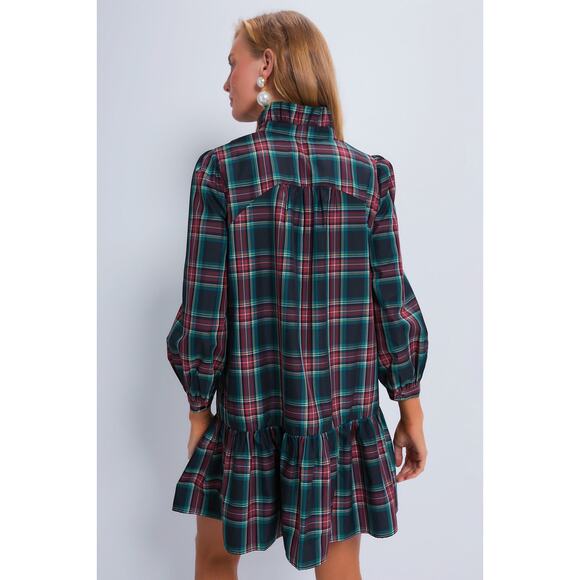 Tuckernuck Plaid Mini Dress - Red, Green, Blue - Picture 3 of 10
